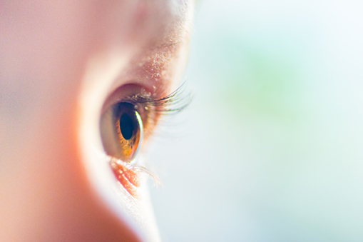regard en gros plan
